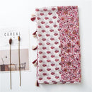 Foulard fleuri rose