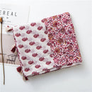Foulard fleuri rose
