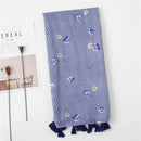Foulard marin fleur