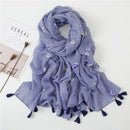 Foulard marin fleur