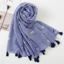 Foulard marin fleur
