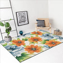 Grand tapis motifs fleurs