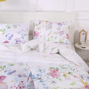 Housse de couette blanche fleurie