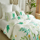 Housse de couette feuille verte