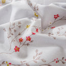 Housse de couette fleur grise