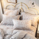 Housse de couette fleur grise