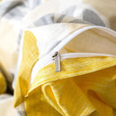 Housse de couette fleur jaune