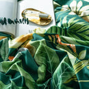 Housse de couette fleur verte