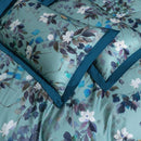 Housse de couette fleurie bleue