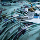 Housse de couette fleurie bleue