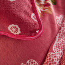 Housse de couette fleurie bordeaux