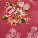 Housse de couette fleurie bordeaux