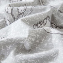 Housse de couette fleurie grise