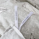 Housse de couette fleurie grise