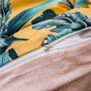 Housse de couette fleurie jaune