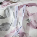 Housse de couette motif fleur rose