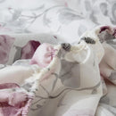 Housse de couette motif fleur rose