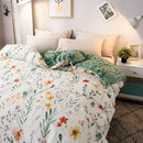 Housse de couette motifs fleurs