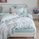 Housse de couette petites fleurs bleues