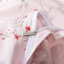 Housse de couette rose fleurie