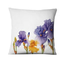 Housse de coussin fleurs iris
