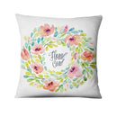 Housse de coussin fleurs multicolores