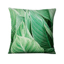 Housse de coussin motif feuilles