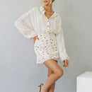 Jupe fleurie blanche