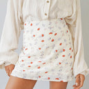 Jupe fleurie blanche