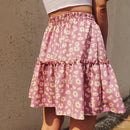 Jupe fleurie courte femme