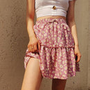 Jupe fleurie courte femme