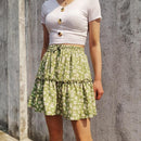 Jupe fleurie verte