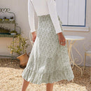 Jupe longue fleurie asymétrique