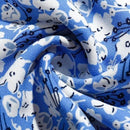 Jupe longue fleurie bleue