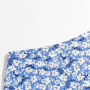 Jupe longue fleurie bleue