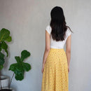 Jupe longue fleurie jaune