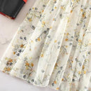 Jupe midi fluide fleurie