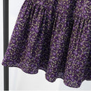 Jupe violette fleurs