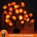 lampe de chevet fleur rose