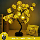 lampe de chevet fleur rose