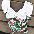 Maillot de bain feuille verte