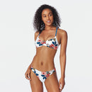 Maillot de bain fleuri blanc