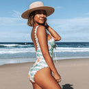 Maillot de bain fleuri une pièce