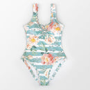 Maillot de bain fleuri une pièce