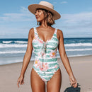 Maillot de bain fleuri une pièce