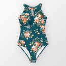 Maillot de bain une piece fleuri femme