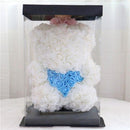 Ours blanc en fleurs