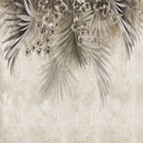 Papier peint feuillage beige