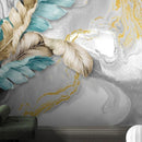 Papier peint feuillage tete de lit