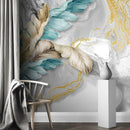 Papier peint feuillage tete de lit